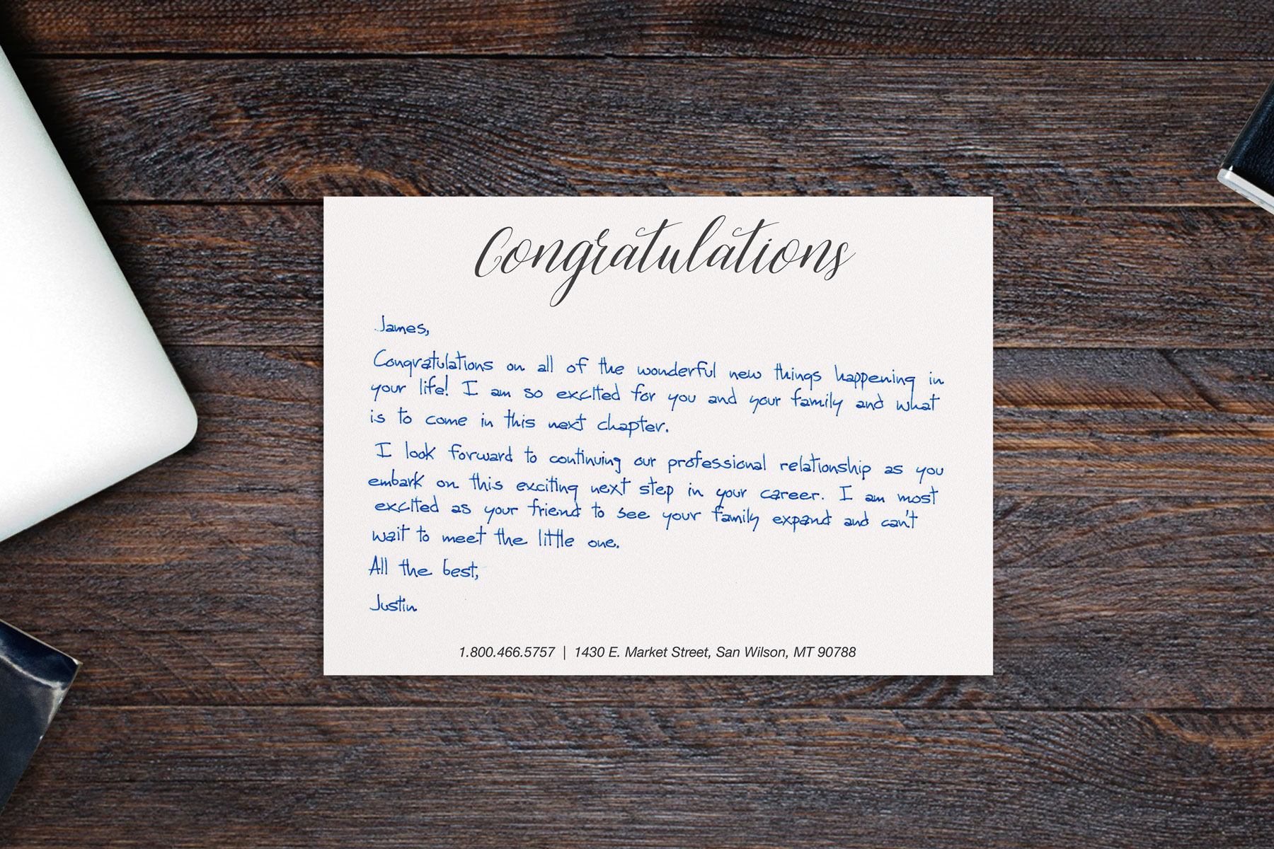 Sending a Congratulations Card - Handwrytten