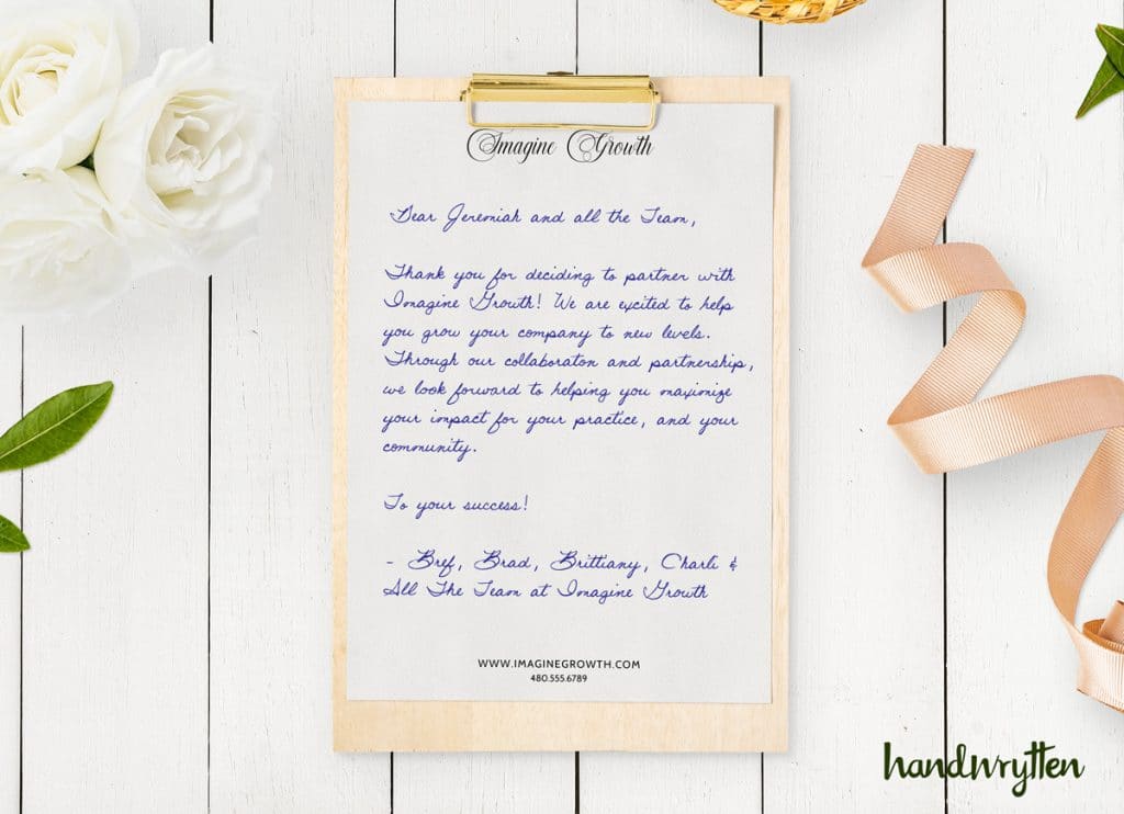 New Client Thank You  Letter example
