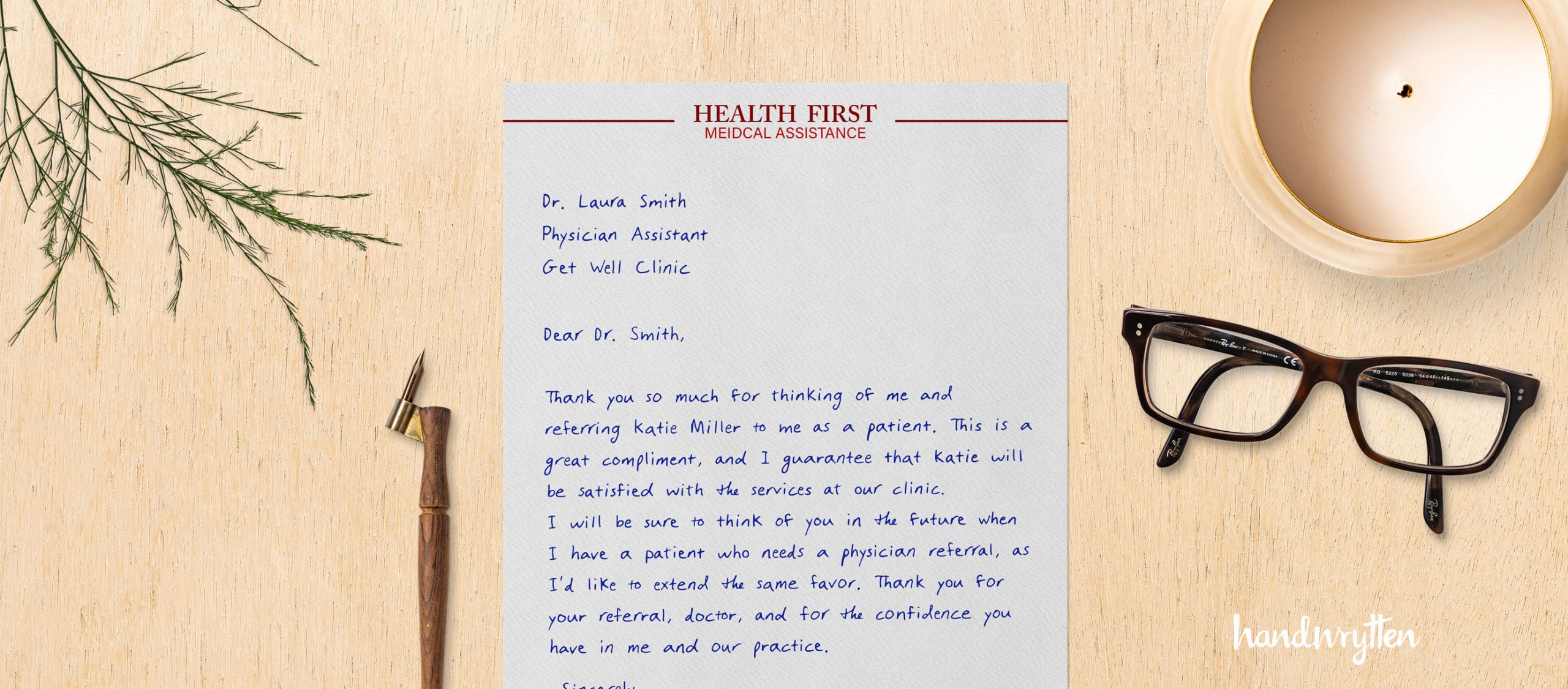 Guide To Writing A Thank You Letter For Patient Referral Handwrytten