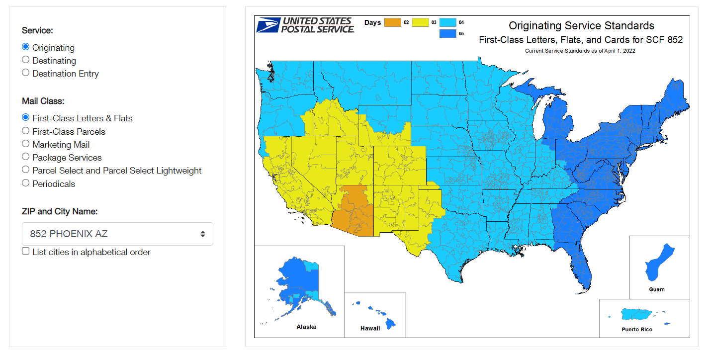 How Long Will Mail Take From Zip Code To Zip Code Handwrytten Zip Code Calculator 