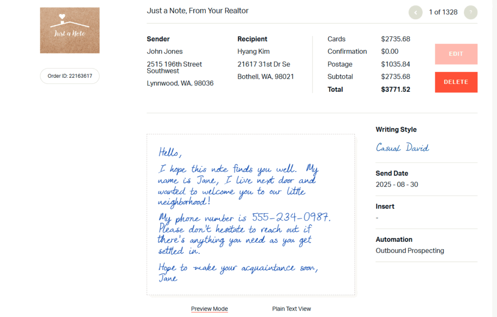 Handwrytten Residential Prospecting
