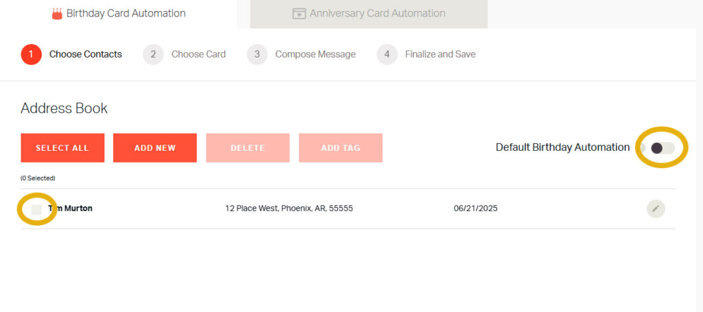 Birthday Card Automation