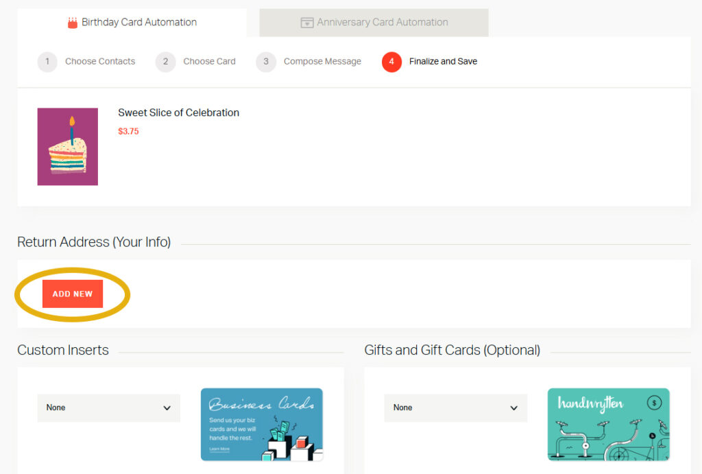 Birthday Card Automation