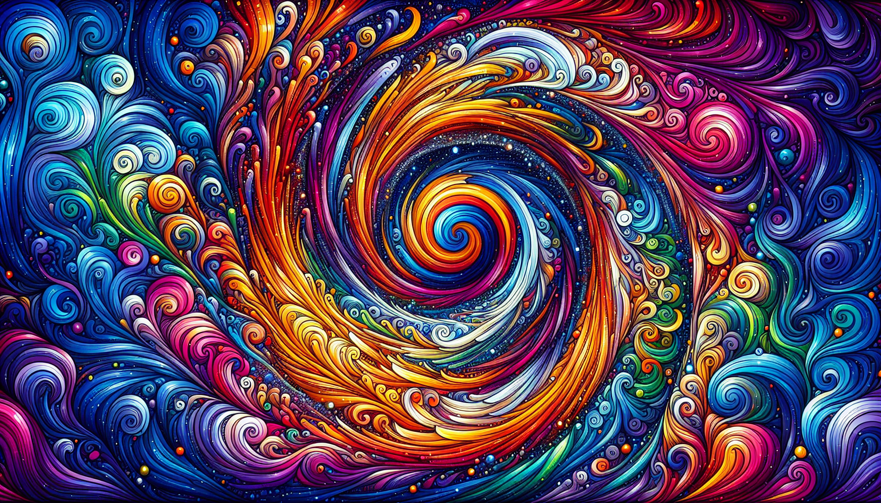 A colorful illustration of a swirling vortex representing the concept of luck and its mysterious nature.