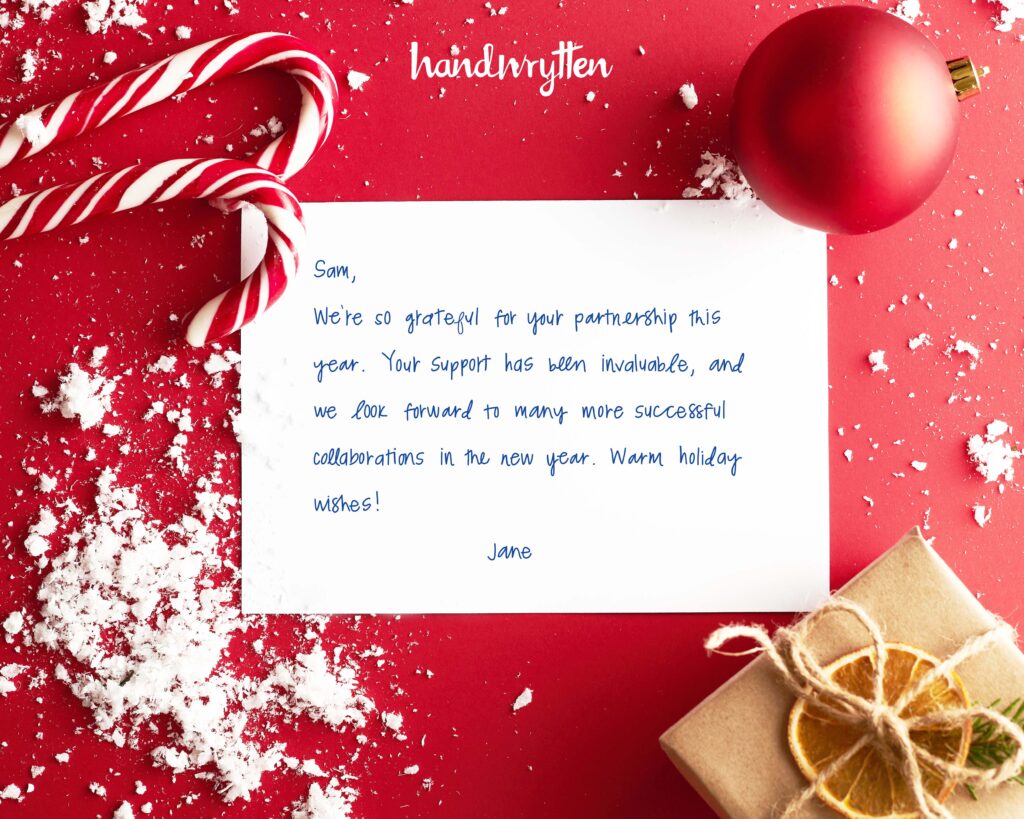 Holiday cards from Handwrytten