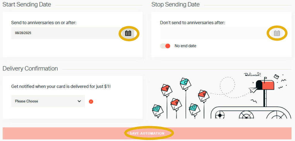 Handwrytten Anniversary Automation