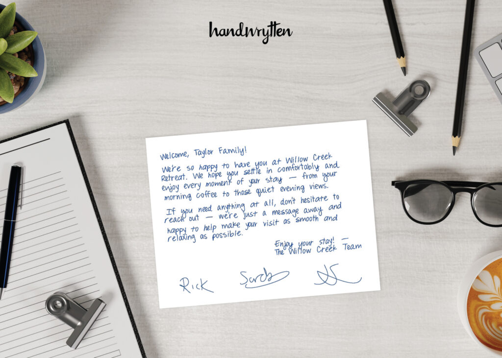 Handwritten Notes for Airbnb, The 5 Star Impact
