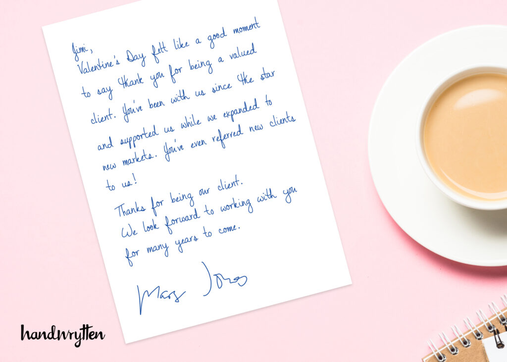 Handwrytten Valentine cards